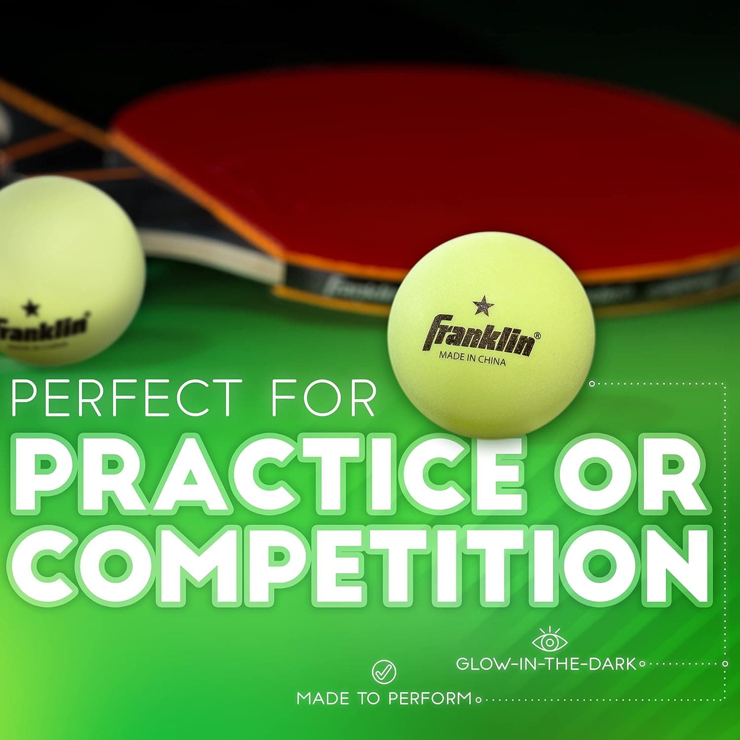 توپ تنیس روی میز Franklin Sports با سایز و وزن استاندارد 40mm یکستاره، بستههای چندتایی و خانوادگی توپ تنیس روی میز Franklin Sports با سایز و وزن استاندارد 40mm یکستاره، بستههای چندتایی و خانوادگی