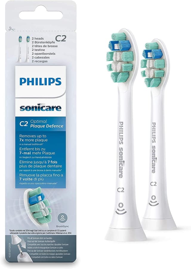 سری یدکی مسواک برقی صوتی PHILIPS Sonicare Optimal Plaque Defence سفید 2 عدد سری یدکی مسواک برقی صوتی PHILIPS Sonicare Optimal Plaque Defence سفید 2 عدد