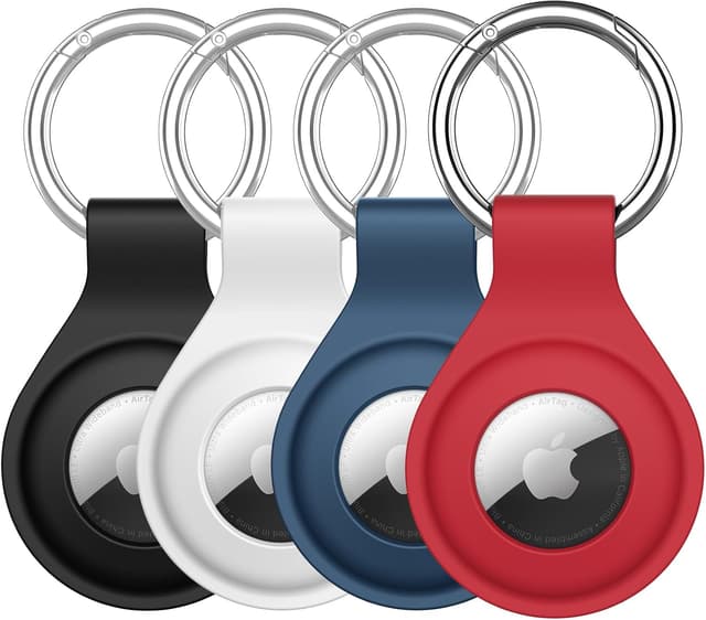 قاب سیلیکونی JETech برای AirTag 2/1، مشکی/سفید/سرمهای/قرمز قاب سیلیکونی JETech برای AirTag 2/1، مشکی/سفید/سرمهای/قرمز