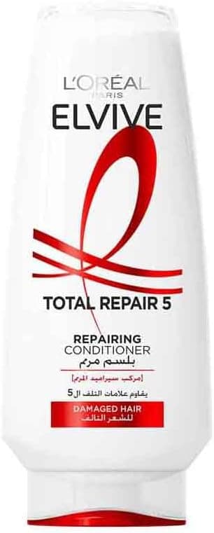 شامپو و نرمکننده L’Oréal Paris Elvive Total Repair 5 ترمیمکننده موهای آسیبدیده و دارای موخوره 400ml + 360ml شامپو و نرمکننده L’Oréal Paris Elvive Total Repair 5 ترمیمکننده موهای آسیبدیده و دارای موخوره 400ml + 360ml