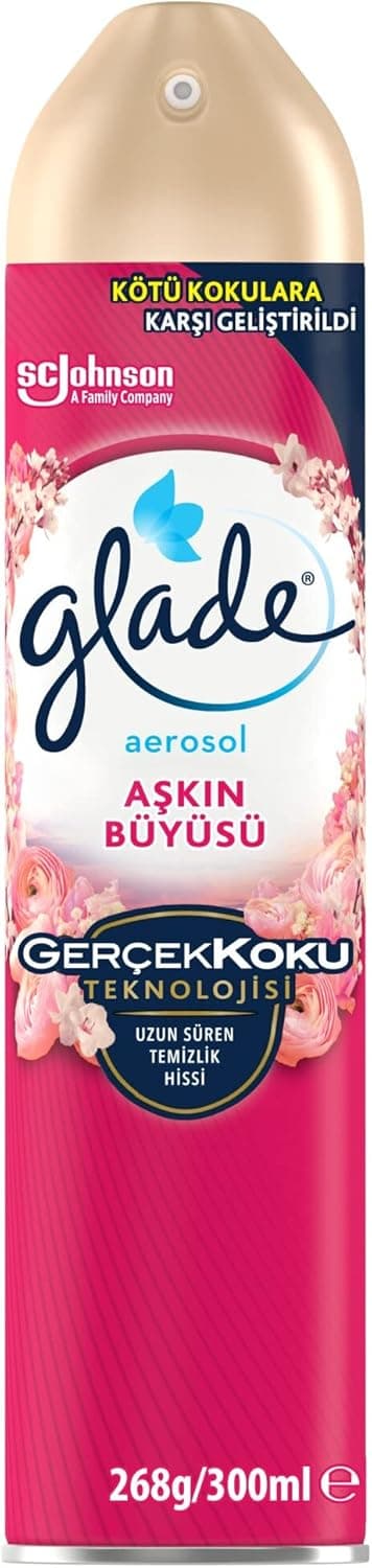 اسپری خوشبوکننده هوا Glade با رایحه Aşkın Büyüsü 300 mL (1 x 300 mL) اسپری خوشبوکننده هوا Glade با رایحه Aşkın Büyüsü 300 mL (1 x 300 mL)
