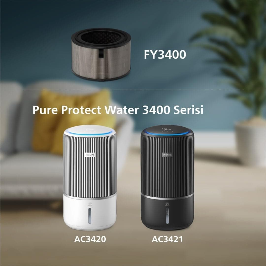 فیلتر یدکی HEPA Philips سری PureProtect Water 3400 با طراحی ۳ لایه، دوام تا ۱ سال، سازگار با AC3420/AC3421 مدل FY3400/30 فیلتر یدکی HEPA Philips سری PureProtect Water 3400 با طراحی ۳ لایه، دوام تا ۱ سال، سازگار با AC3420/AC3421 مدل FY3400/30