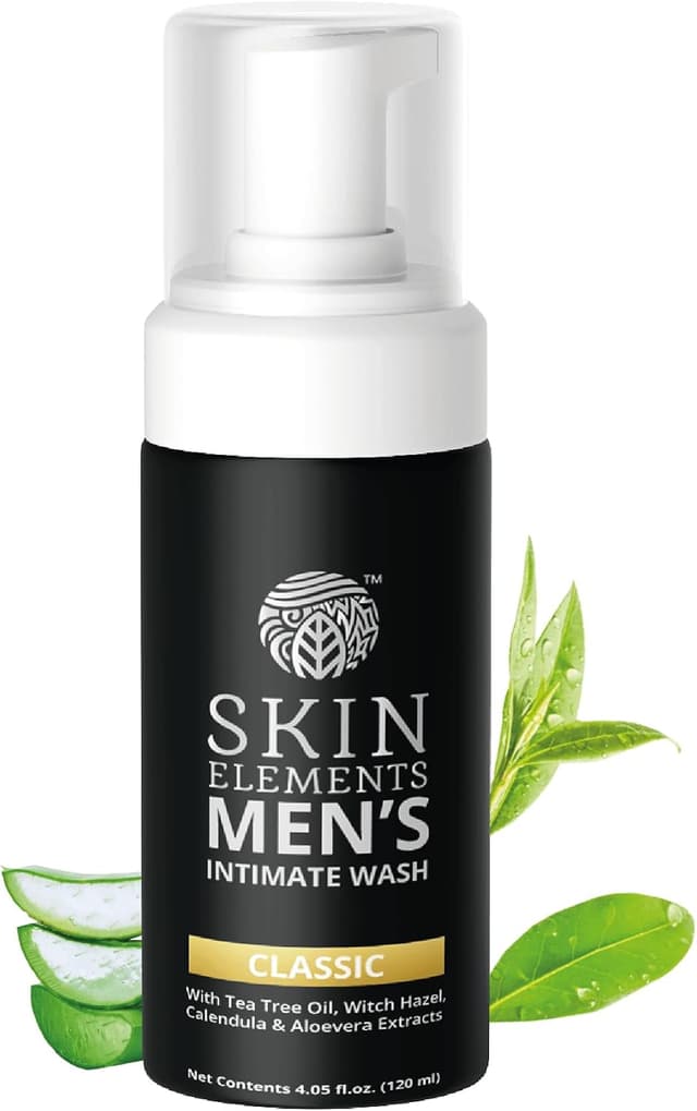 شوینده ناحیه تناسلی مردانه Skin Elements فومی متعادلکننده pH حاوی روغن درخت چای و آلوئهورا 4.05 fl. oz. شوینده ناحیه تناسلی مردانه Skin Elements فومی متعادلکننده pH حاوی روغن درخت چای و آلوئهورا 4.05 fl. oz.