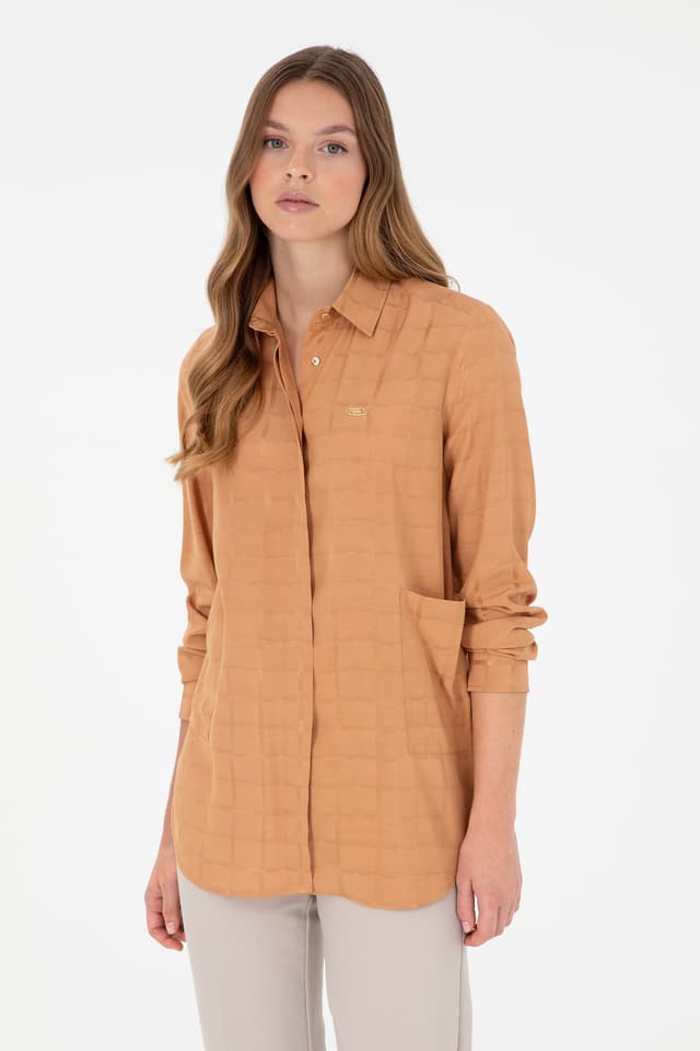 پیراهن تونیک زنانه U.S. Polo Assn. آستین بلند رنگ شتری مدل 50289890-VR015 پیراهن تونیک زنانه U.S. Polo Assn. آستین بلند رنگ شتری مدل 50289890-VR015