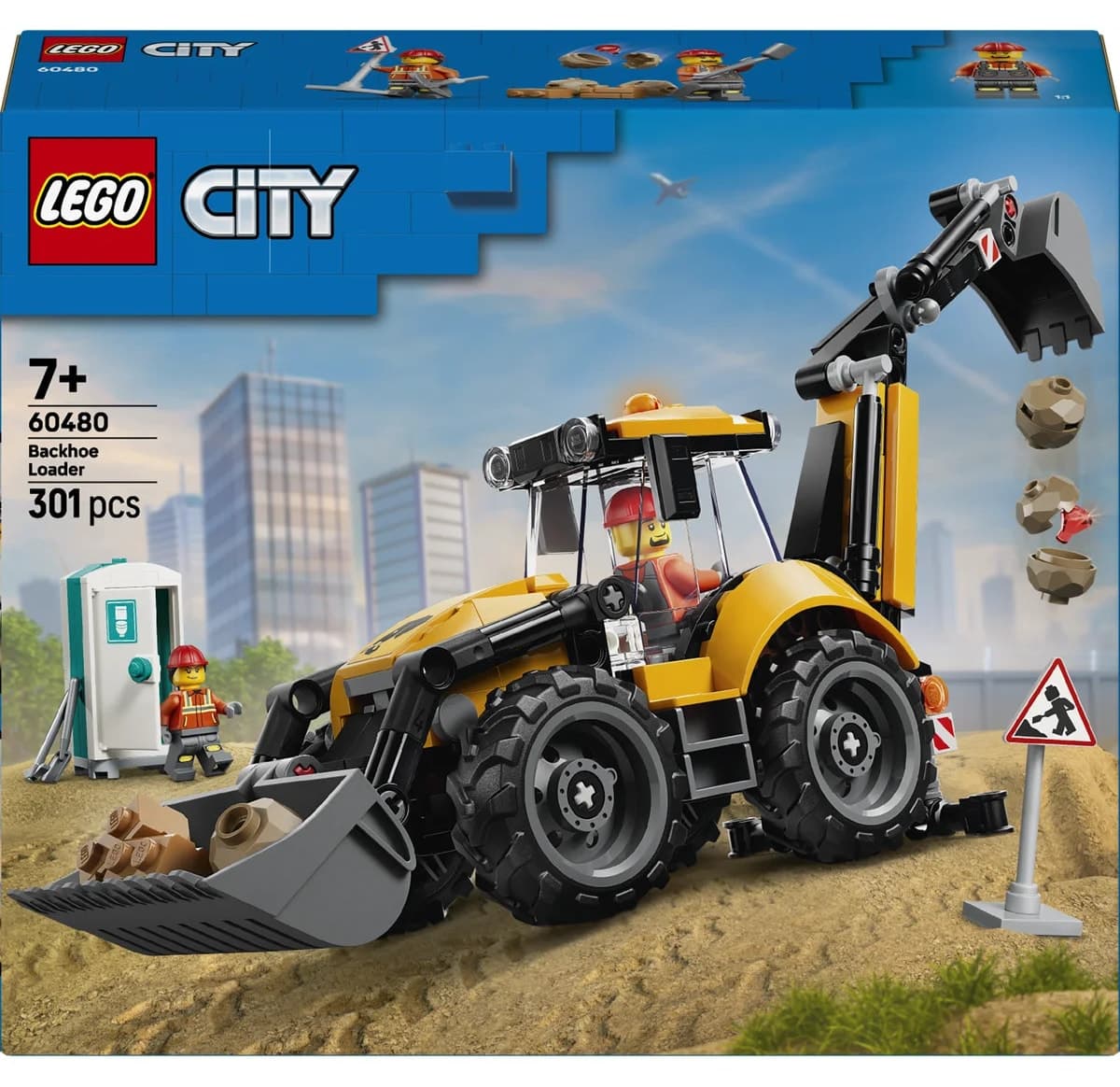 لگو City بیل مکانیکی و لودر زرد 301 قطعه مدل 60480 لگو City بیل مکانیکی و لودر زرد 301 قطعه مدل 60480