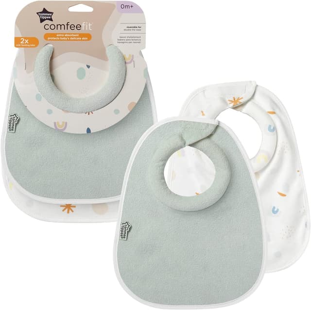 پیشبند شیرخوری Tommee Tippee Comfeefit نرم جاذب تنظیمپذیر دوطرفه 2 عددی سبز پیشبند شیرخوری Tommee Tippee Comfeefit نرم جاذب تنظیمپذیر دوطرفه 2 عددی سبز