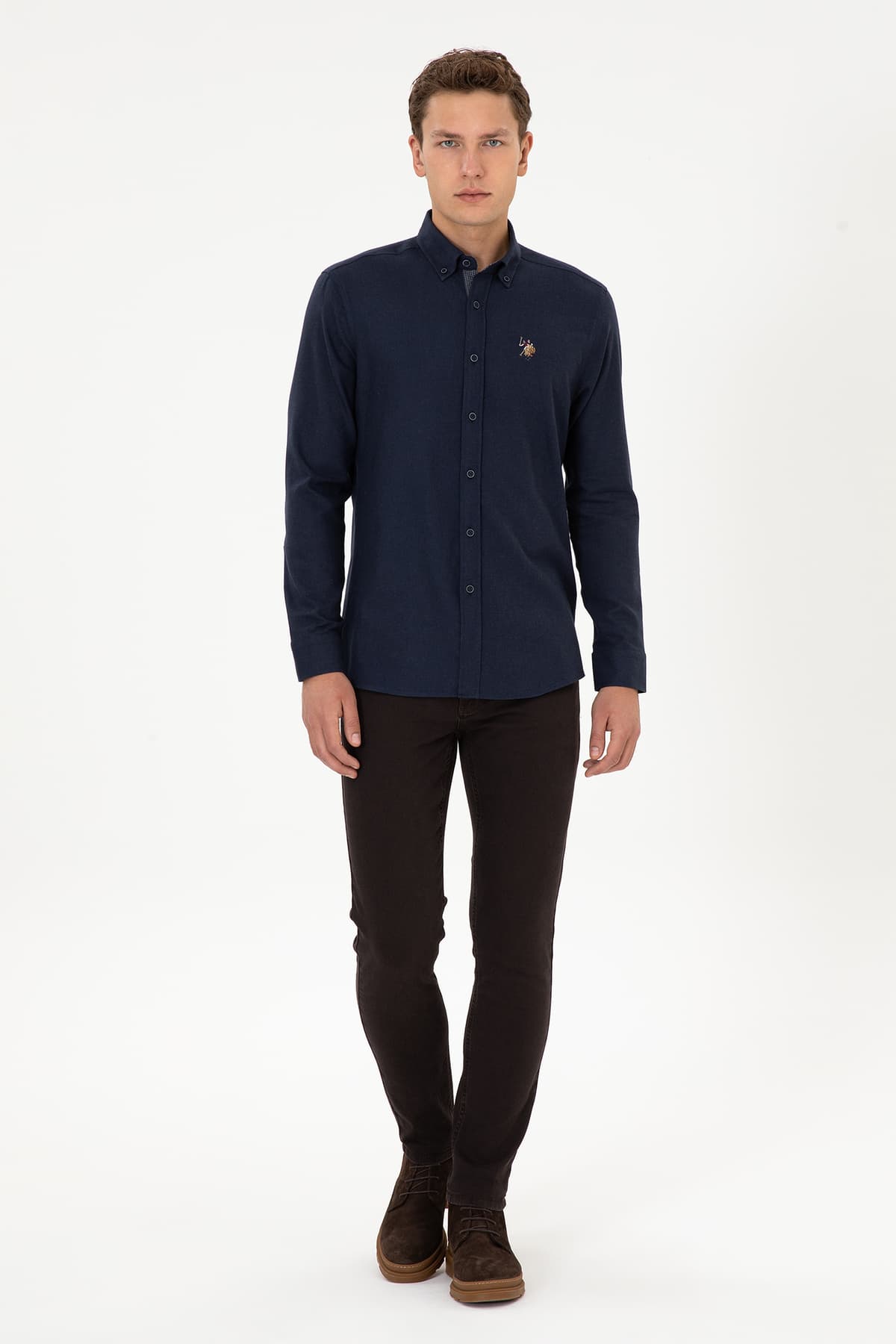پیراهن مردانه U.S. Polo Assn. آستین بلند سرمهای مدل 50308459-VR033 پیراهن مردانه U.S. Polo Assn. آستین بلند سرمهای مدل 50308459-VR033