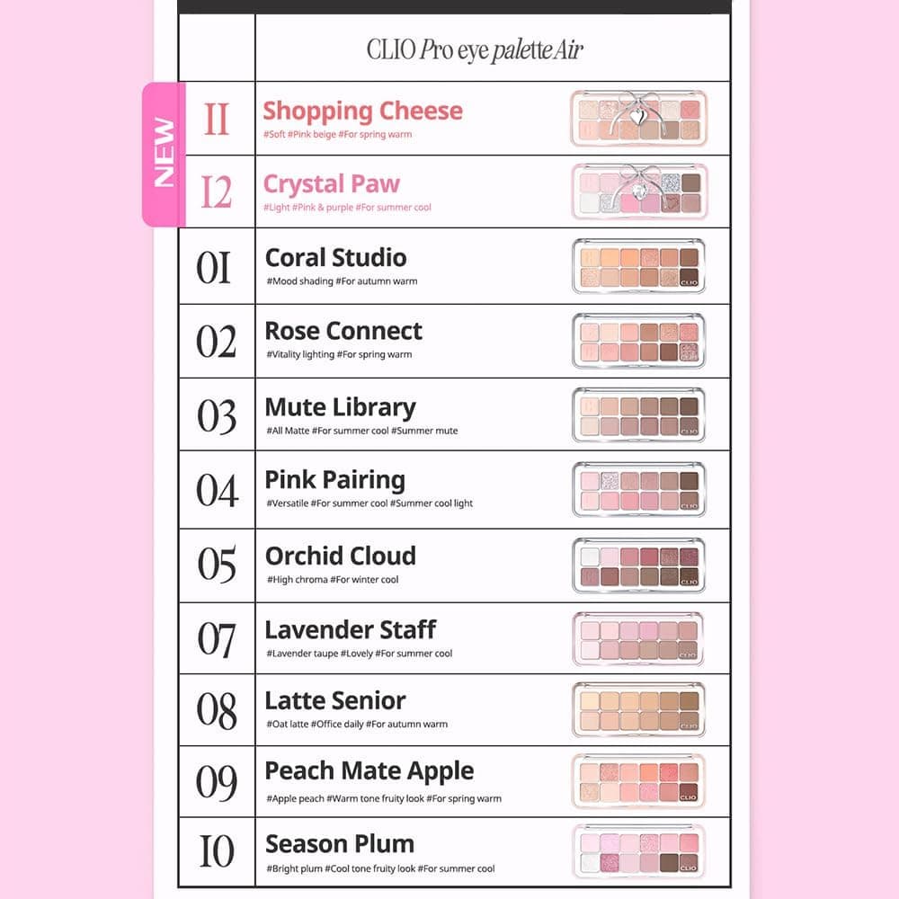 پالت سایه چشم CLIO PROFESSIONAL با بافت سبک و رنگهای غلیظ مدل CLIO Pro Eye Palette Air (03 Mute Library) پالت سایه چشم CLIO PROFESSIONAL با بافت سبک و رنگهای غلیظ مدل CLIO Pro Eye Palette Air (03 Mute Library)