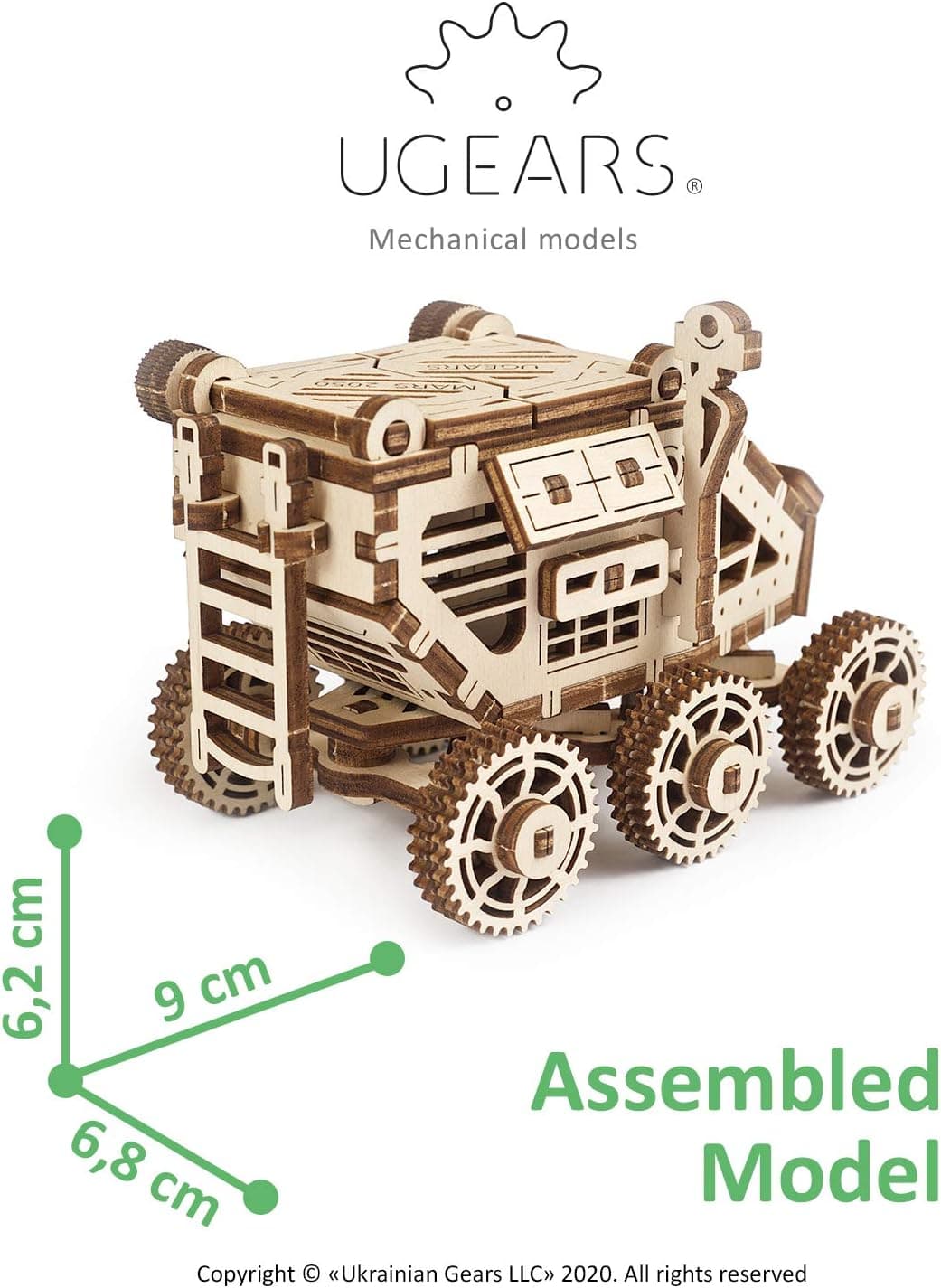 پازل سهبعدی چوبی مریخنورد UGEARS مدل UGR-70134 پازل سهبعدی چوبی مریخنورد UGEARS مدل UGR-70134