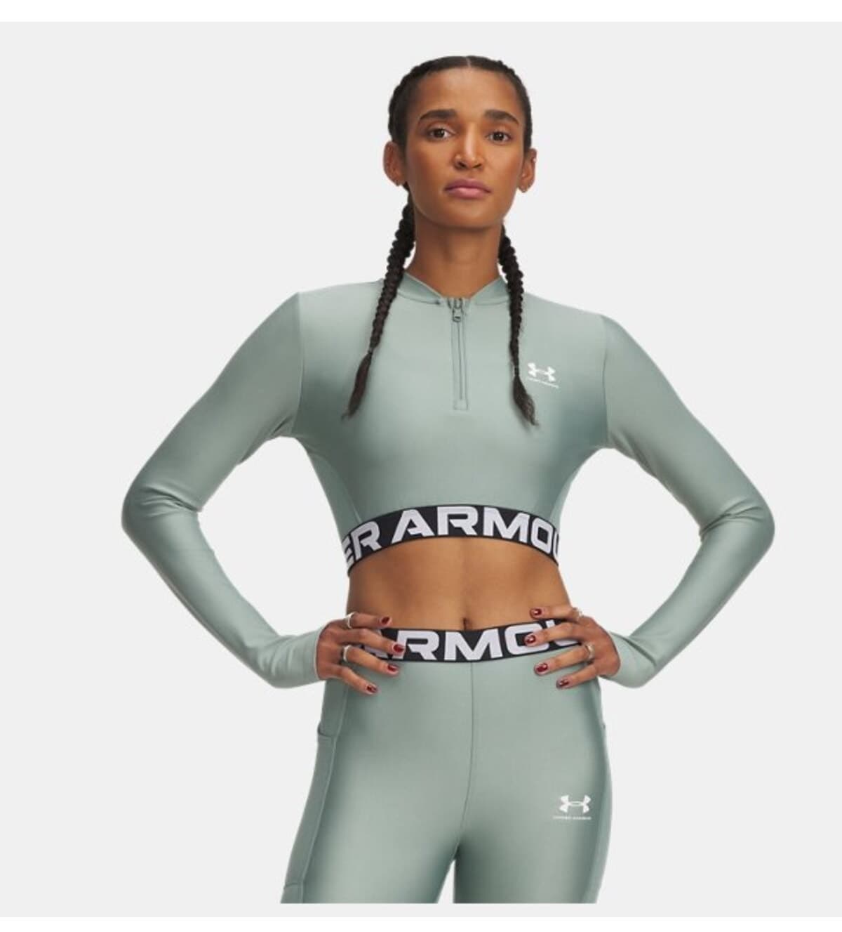 تیشرت زنانه Under Armour آستین بلند UA HeatGear Rib زیپ 1/4 مدل 1388692-453 تیشرت زنانه Under Armour آستین بلند UA HeatGear Rib زیپ 1/4 مدل 1388692-453