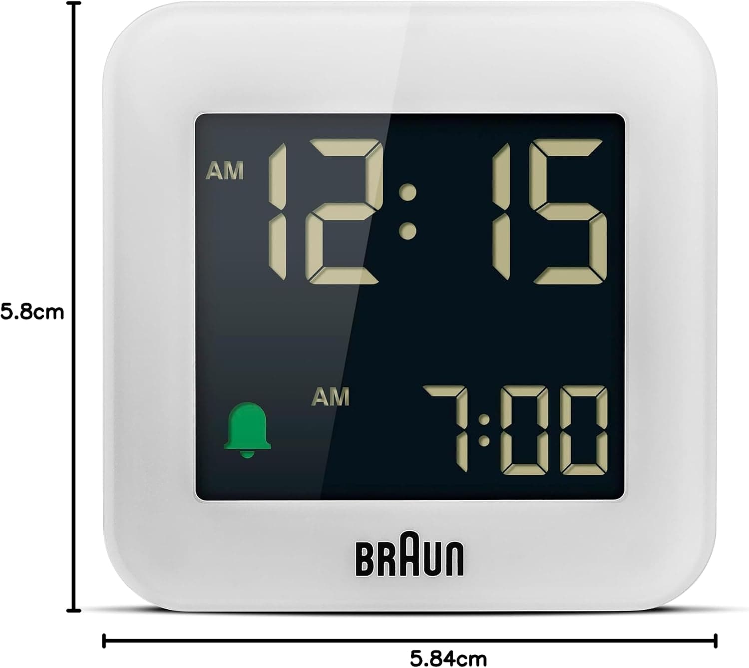 ساعت زنگدار دیجیتال سفری Braun با نمایشگر LC منفی و زنگ افزایشی سفید مدل BC08W ساعت زنگدار دیجیتال سفری Braun با نمایشگر LC منفی و زنگ افزایشی سفید مدل BC08W
