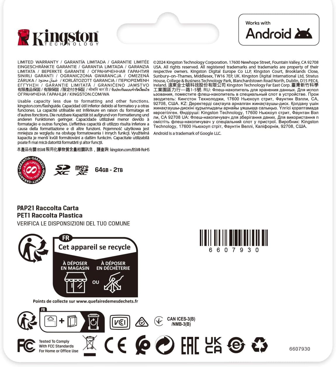 کارت حافظه microSDXC Kingston Canvas Select Plus 128GB با سرعت 150MB/s مدل SDCS3/128GB کارت حافظه microSDXC Kingston Canvas Select Plus 128GB با سرعت 150MB/s مدل SDCS3/128GB