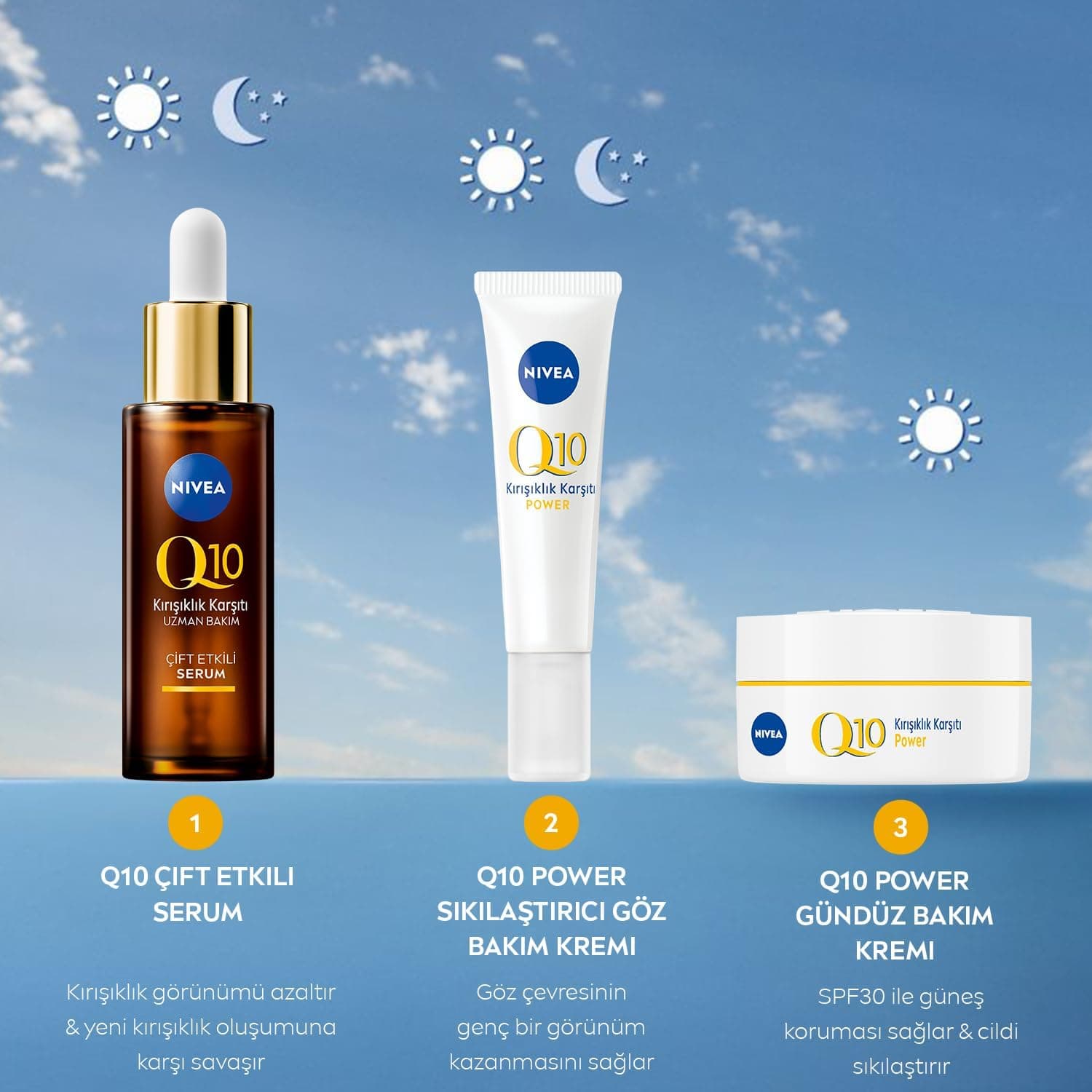 کرم دور چشم NIVEA Q10 Power ضدچروک و سفتکننده 15 ml کرم دور چشم NIVEA Q10 Power ضدچروک و سفتکننده 15 ml