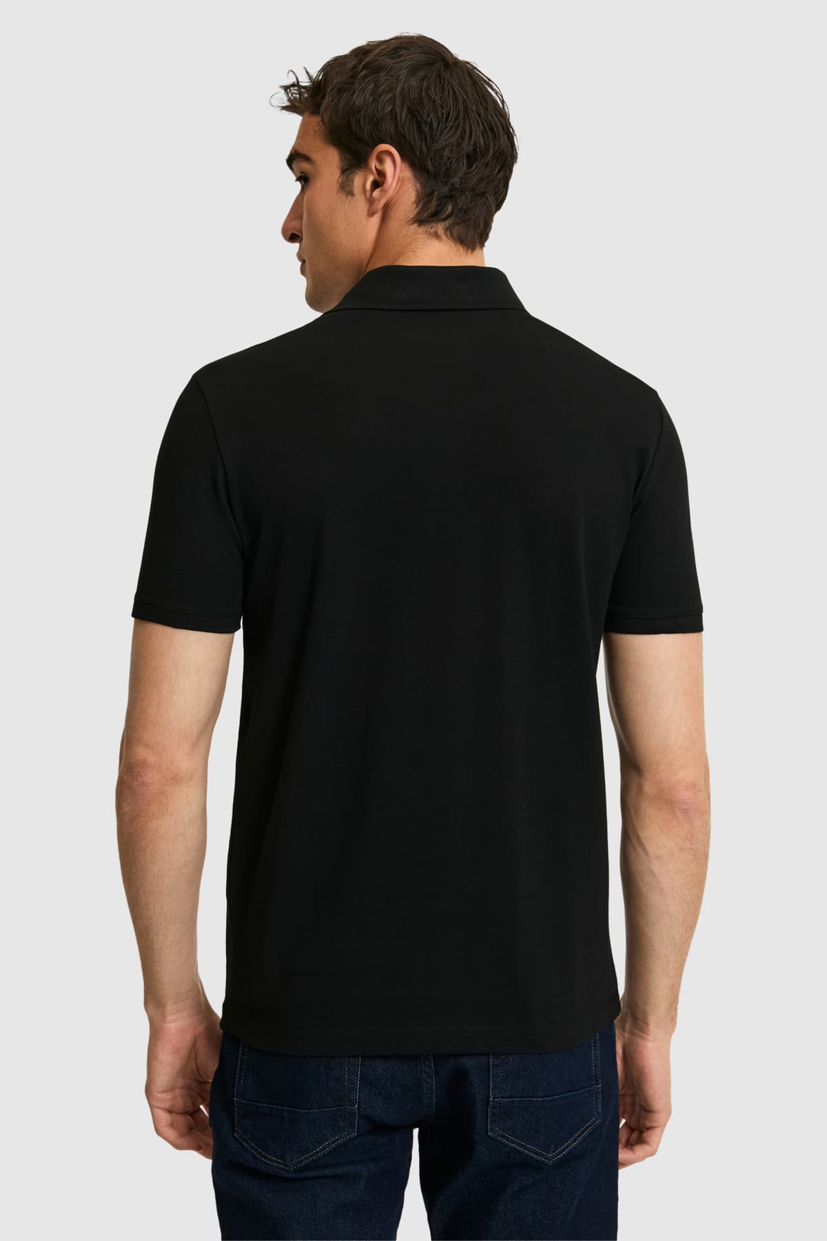 تیشرت مردانه U.S. Polo Assn. اسلیم فیت یقه پولو مشکی ساده مدل 50322347-VR046 تیشرت مردانه U.S. Polo Assn. اسلیم فیت یقه پولو مشکی ساده مدل 50322347-VR046