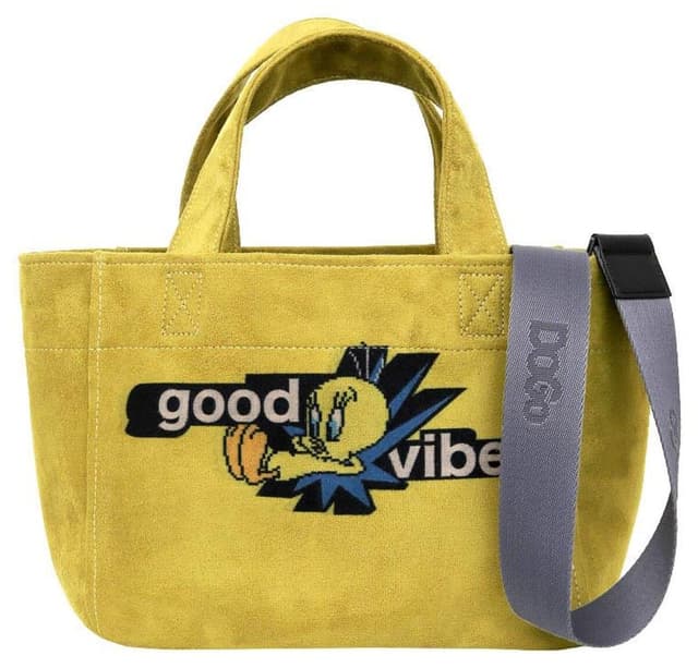 کیف توت زنانه Dogo وگان زرد Medium Warner Bros Tweety Good Vibes Only کیف توت زنانه Dogo وگان زرد Medium Warner Bros Tweety Good Vibes Only