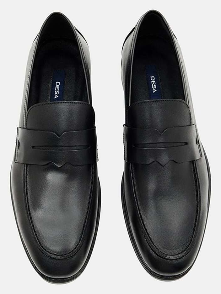 لوفر مردانه Desa چرمی مشکی کلاسیک Slip-On لوفر مردانه Desa چرمی مشکی کلاسیک Slip-On