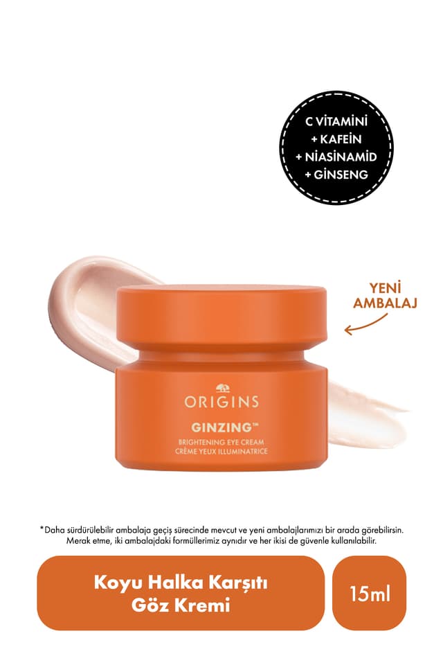 کرم دور چشم شادابکننده Origins حاوی ویتامین C و نیاسینامید Ginzing™ 15 ml کرم دور چشم شادابکننده Origins حاوی ویتامین C و نیاسینامید Ginzing™ 15 ml