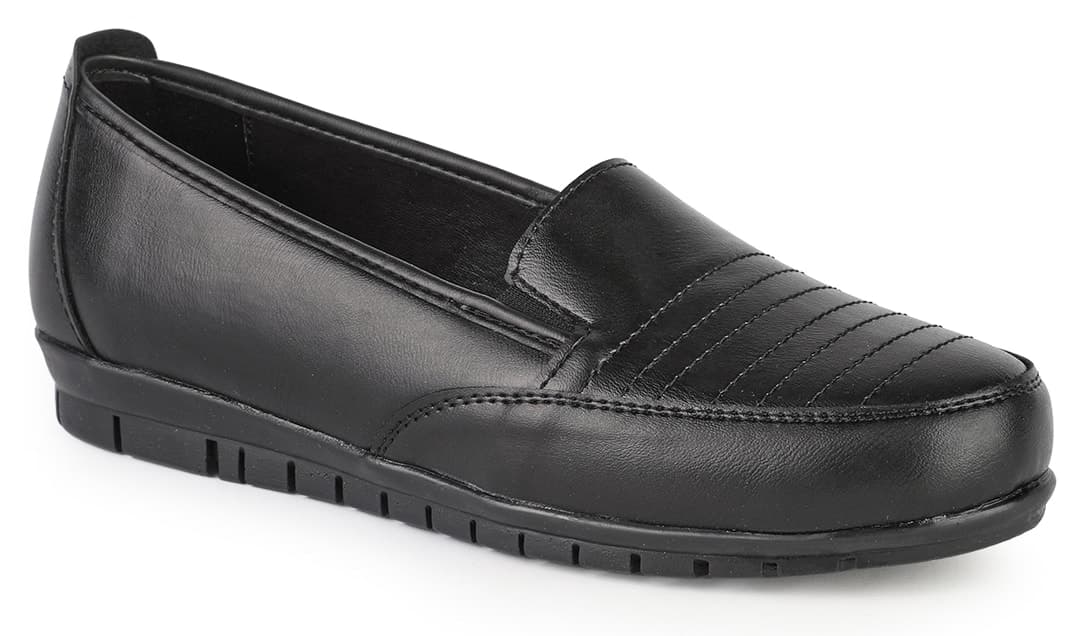 کفش زنانه ERN SHOES مشکی کاملاً طبی با کفی چرمی و پاشنه ژلهای کفش زنانه ERN SHOES مشکی کاملاً طبی با کفی چرمی و پاشنه ژلهای
