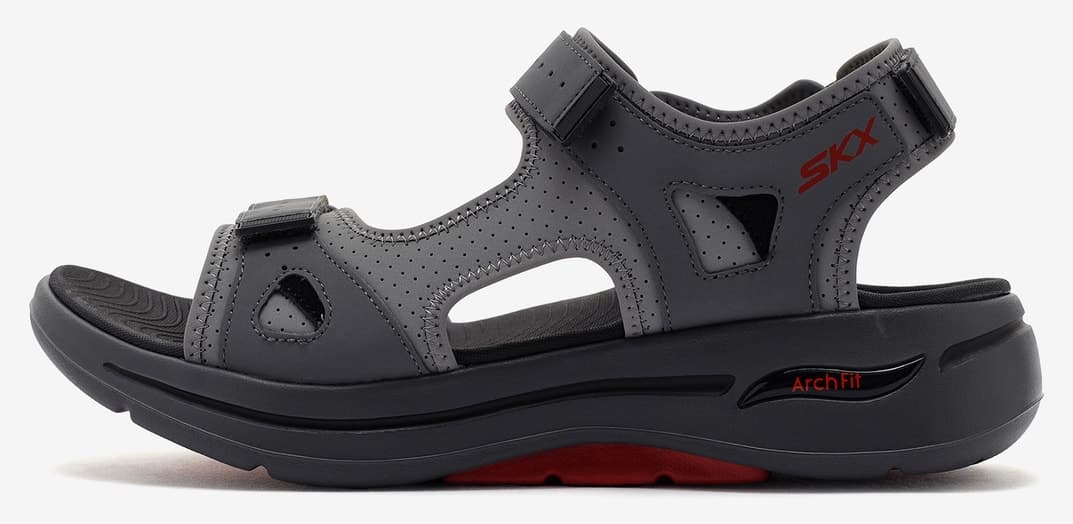 صندل مردانه Skechers Go Walk Arch Fit خاکستری Mission II مدل 229064 CCRD صندل مردانه Skechers Go Walk Arch Fit خاکستری Mission II مدل 229064 CCRD