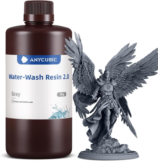 رزین پرینتر سه بعدی ANYCUBIC قابل شستشو با آب 2.0 405nm خاکستری 1000g رزین پرینتر سه بعدی ANYCUBIC قابل شستشو با آب 2.0 405nm خاکستری 1000g