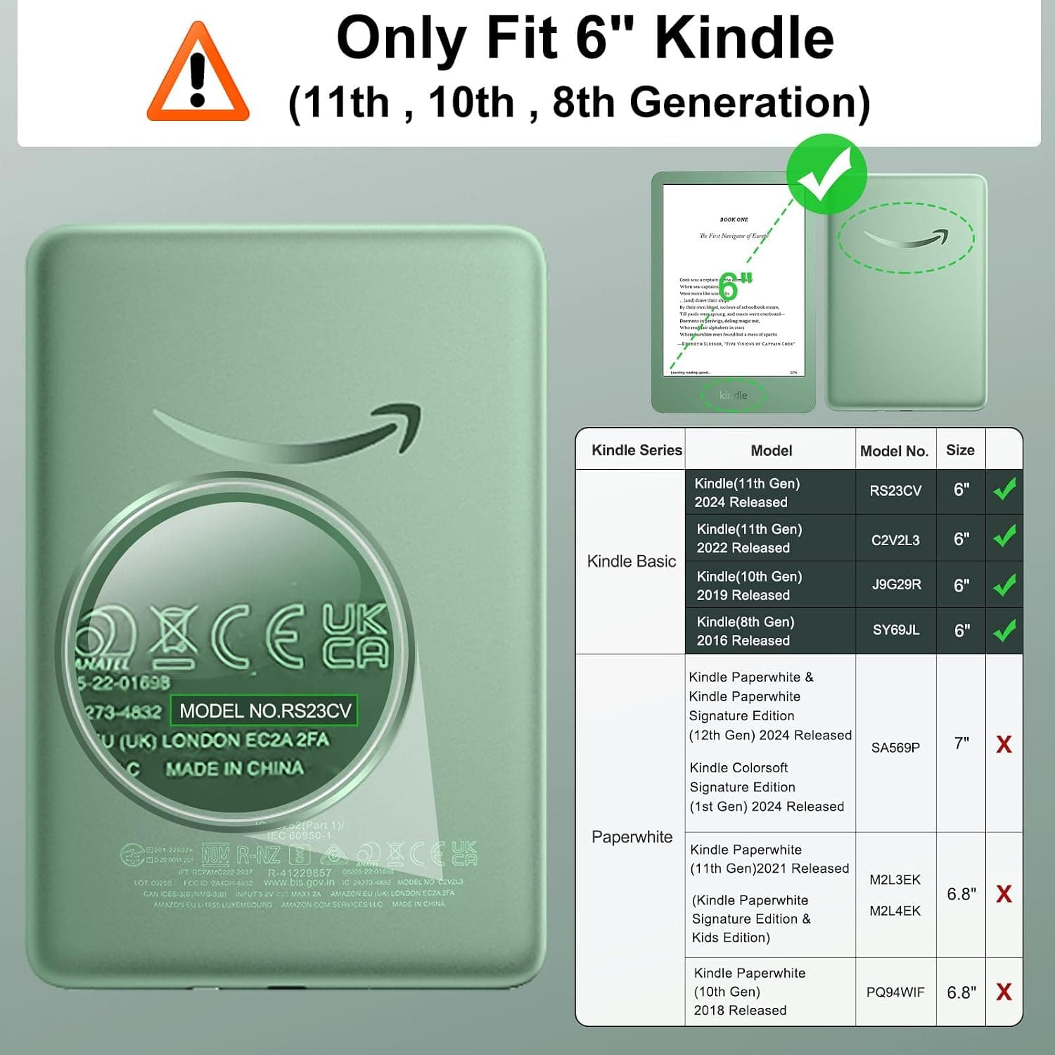 محافظ صفحهنمایش Kindle 6" MoKo ضدبازتاب بسته 2 عددی مدل 11th Gen. 2024/2022 محافظ صفحهنمایش Kindle 6" MoKo ضدبازتاب بسته 2 عددی مدل 11th Gen. 2024/2022