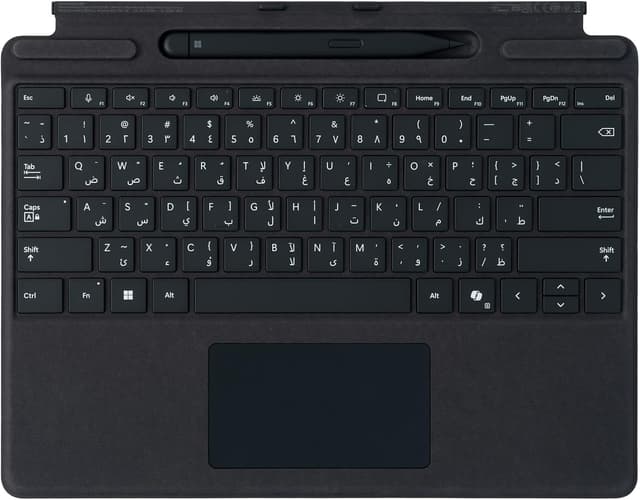 کیبورد Microsoft Surface Pro 13" با محفظه نگهداری قلم، مشکی، انگلیسی/عربی، سازگار با Surface Pro (11th Edition)، Surface Pro9 و Surface Pro8 کیبورد Microsoft Surface Pro 13" با محفظه نگهداری قلم، مشکی، انگلیسی/عربی، سازگار با Surface Pro (11th Edition)، Surface Pro9 و Surface Pro8