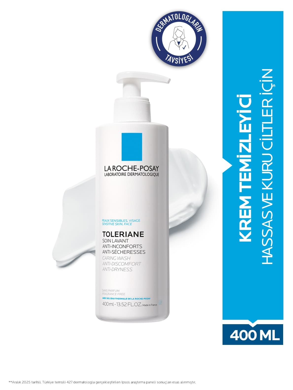 ژل شستوشوی صورت کرمی پوست خشک و حساس La Roche Posay Toleriane Caring مرطوبکننده 400 ml ژل شستوشوی صورت کرمی پوست خشک و حساس La Roche Posay Toleriane Caring مرطوبکننده 400 ml