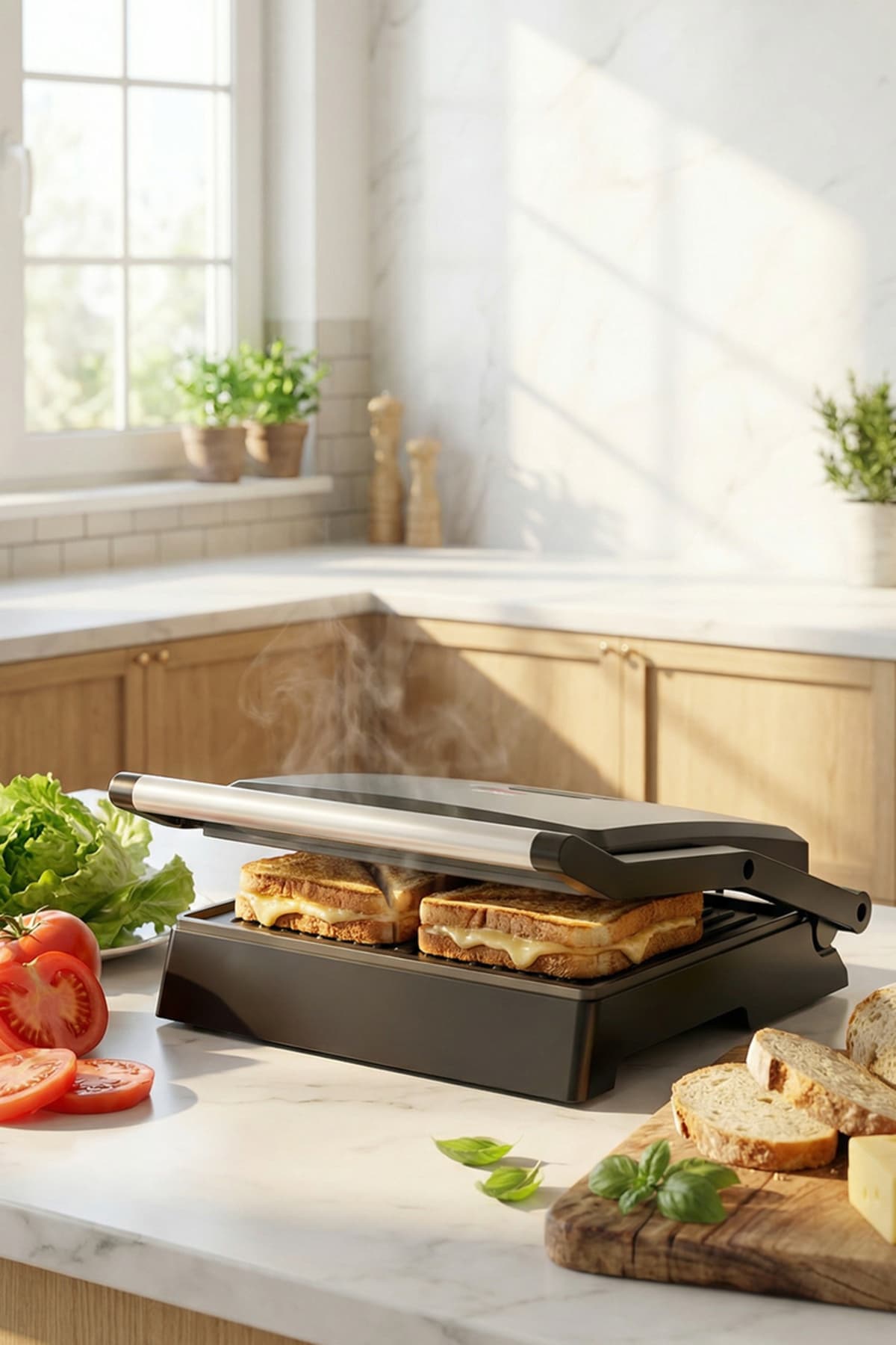 دستگاه گریل و توست Sinbo 1000W صفحه ضدچسب باز شونده 180° مدل SSM-2594 دستگاه گریل و توست Sinbo 1000W صفحه ضدچسب باز شونده 180° مدل SSM-2594