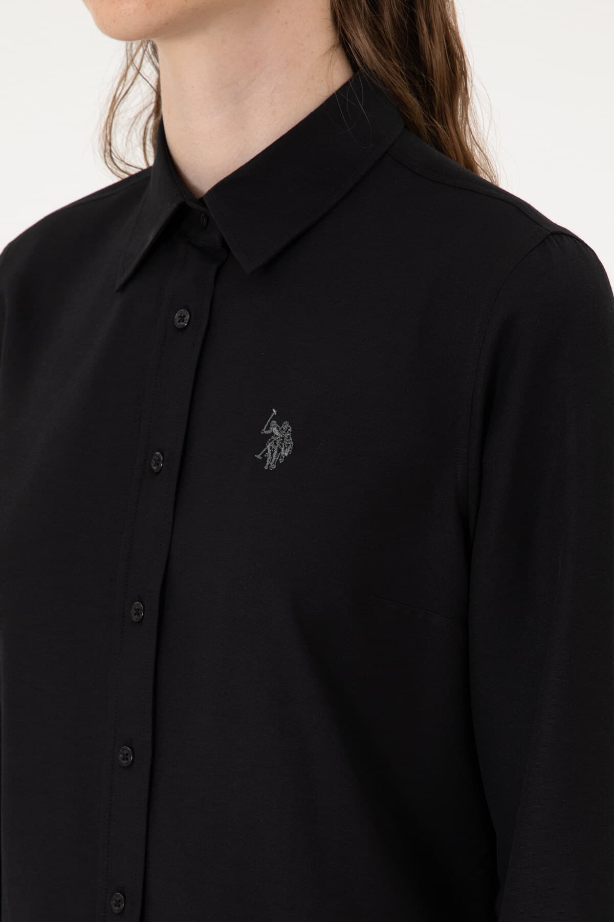 پیراهن زنانه U.S. Polo Assn. مشکی آستین بلند بیسیک مدل 50316711-VR046 پیراهن زنانه U.S. Polo Assn. مشکی آستین بلند بیسیک مدل 50316711-VR046