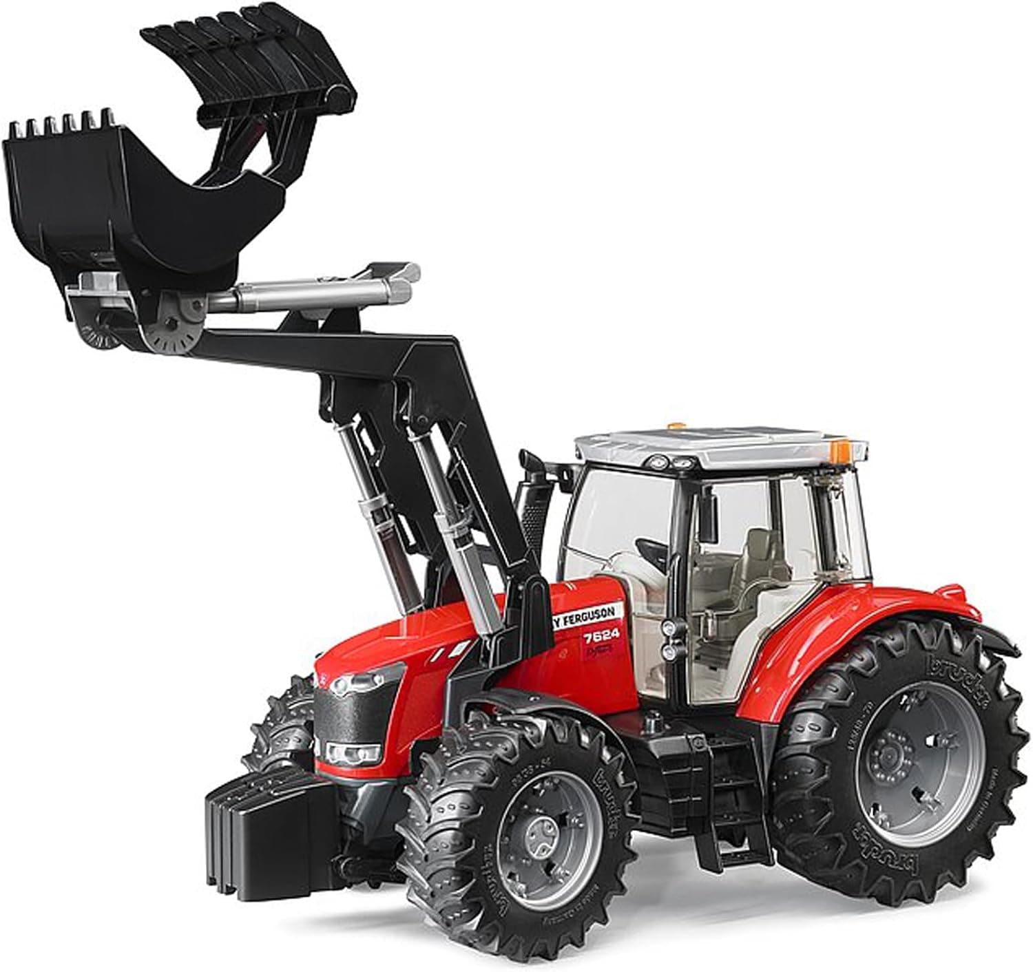تراکتور Bruder Massey Ferguson 7624 با لودر جلو مدل 03047 تراکتور Bruder Massey Ferguson 7624 با لودر جلو مدل 03047