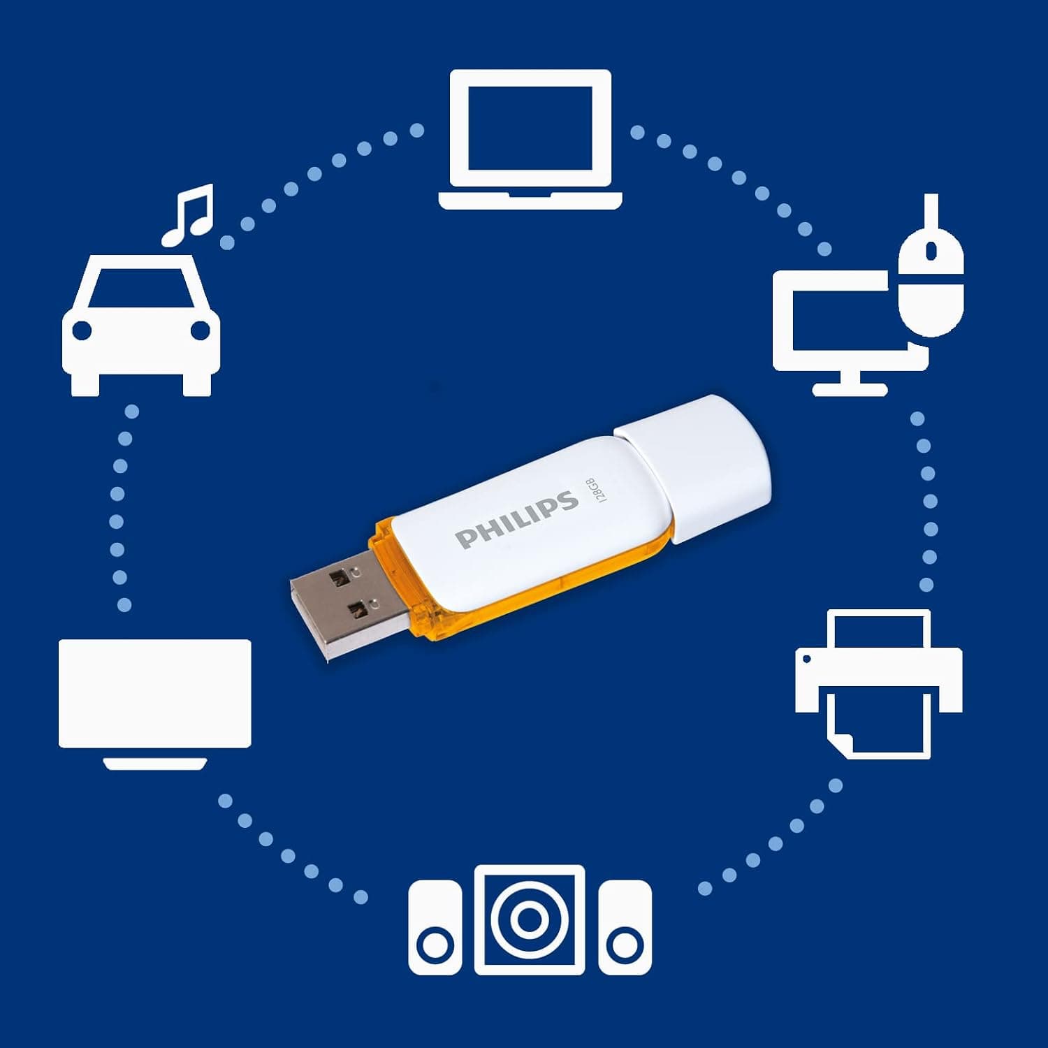 فلش مموری Philips USB 2.0 با ظرفیت 128 GB نسخه Snow Edition نارنجی فلش مموری Philips USB 2.0 با ظرفیت 128 GB نسخه Snow Edition نارنجی