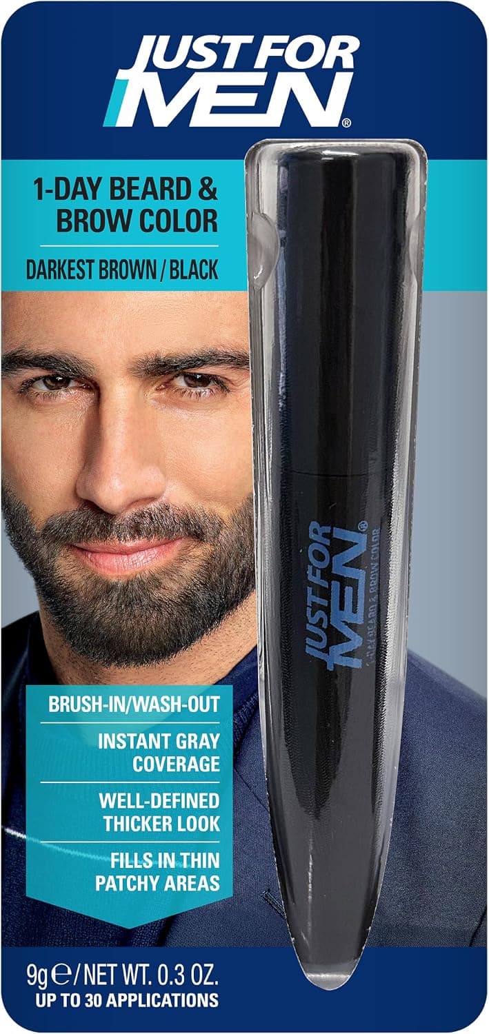 رنگ موقت ریش و ابرو مردانه Just for Men مدل 1-Day قهوهای تیره/مشکی رنگ موقت ریش و ابرو مردانه Just for Men مدل 1-Day قهوهای تیره/مشکی