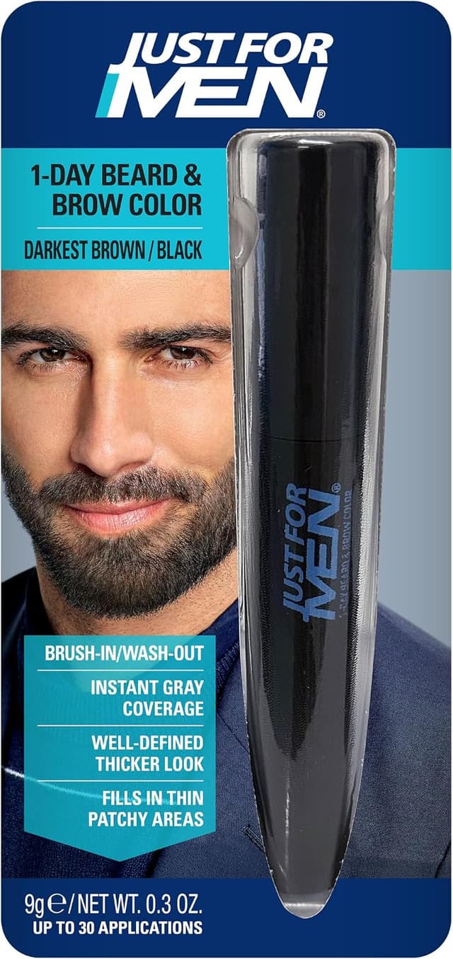رنگ موقت ریش و ابرو مردانه Just for Men مدل 1-Day قهوهای تیره/مشکی رنگ موقت ریش و ابرو مردانه Just for Men مدل 1-Day قهوهای تیره/مشکی