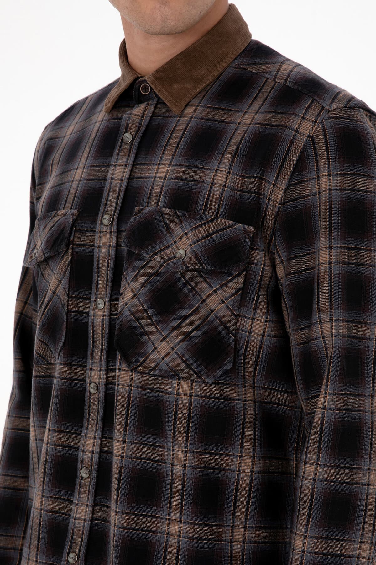 پیراهن آستینبلند مردانه قهوهای U.S. Polo Assn. مدل 50313432-VR029 پیراهن آستینبلند مردانه قهوهای U.S. Polo Assn. مدل 50313432-VR029