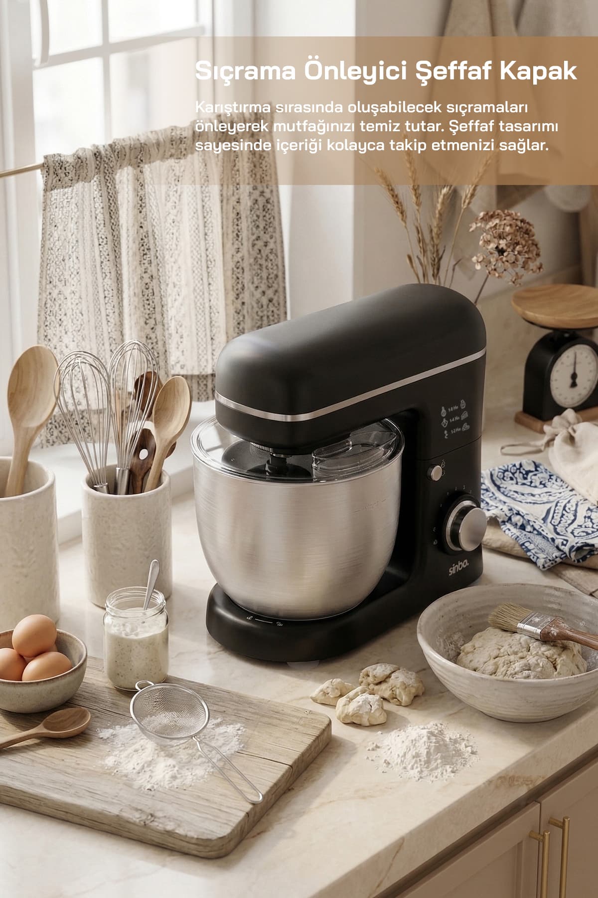 میکسر ایستاده Sinbo با کاسه فولادی 5L و توان 1300W مدل SMX-2771 میکسر ایستاده Sinbo با کاسه فولادی 5L و توان 1300W مدل SMX-2771