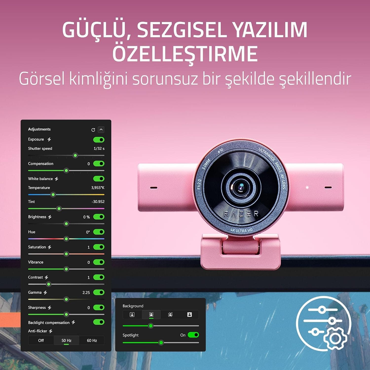 وبکم Razer مدل Kiyo V2 4K با فوکوس خودکار هوشمند رنگ کوارتز وبکم Razer مدل Kiyo V2 4K با فوکوس خودکار هوشمند رنگ کوارتز