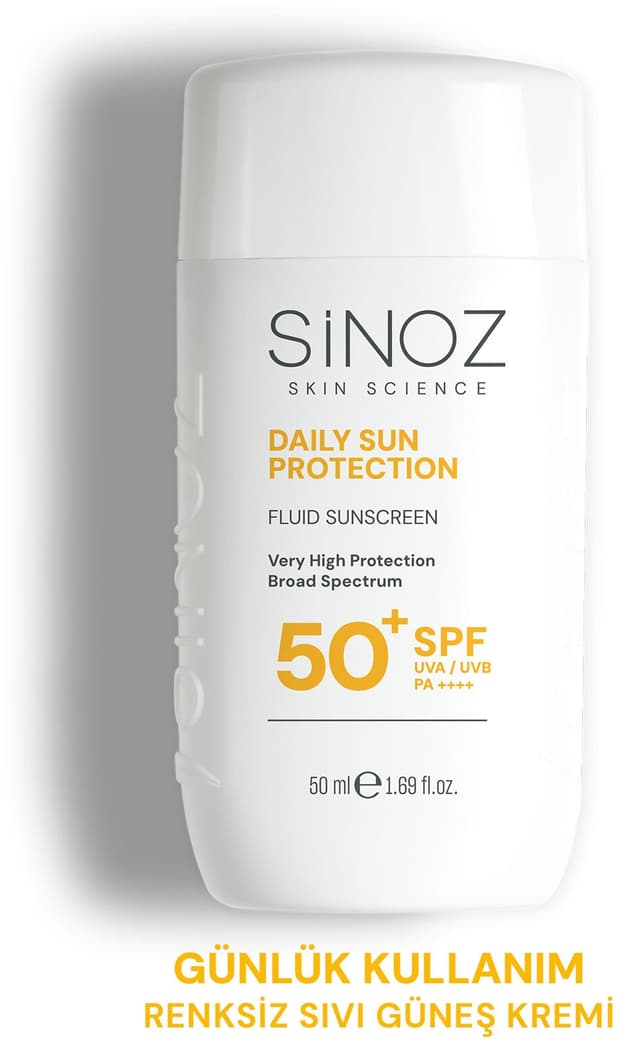 کرم ضد آفتاب مایع صورت Sinoz با SPF50+ روزانه فرمول هیبرید PA++++ 50ml کرم ضد آفتاب مایع صورت Sinoz با SPF50+ روزانه فرمول هیبرید PA++++ 50ml