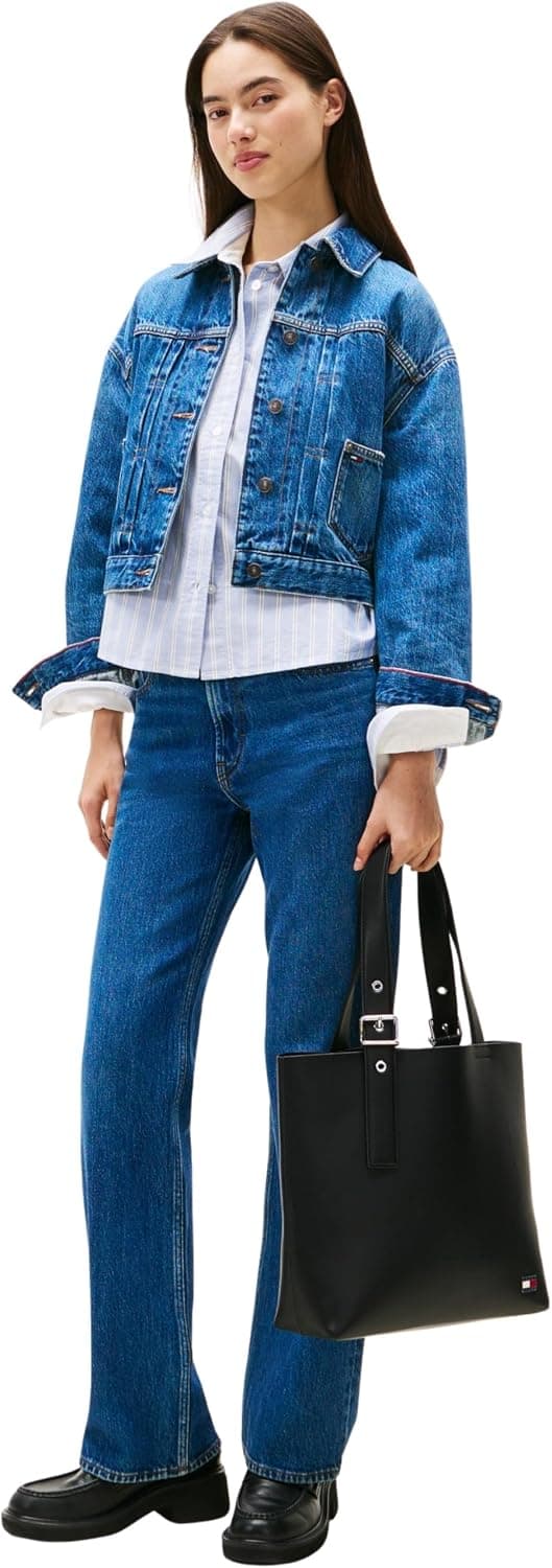 کیف توت زنانه Tommy Jeans مشکی تک سایز مدل TJW COOL TOTE BAG کیف توت زنانه Tommy Jeans مشکی تک سایز مدل TJW COOL TOTE BAG