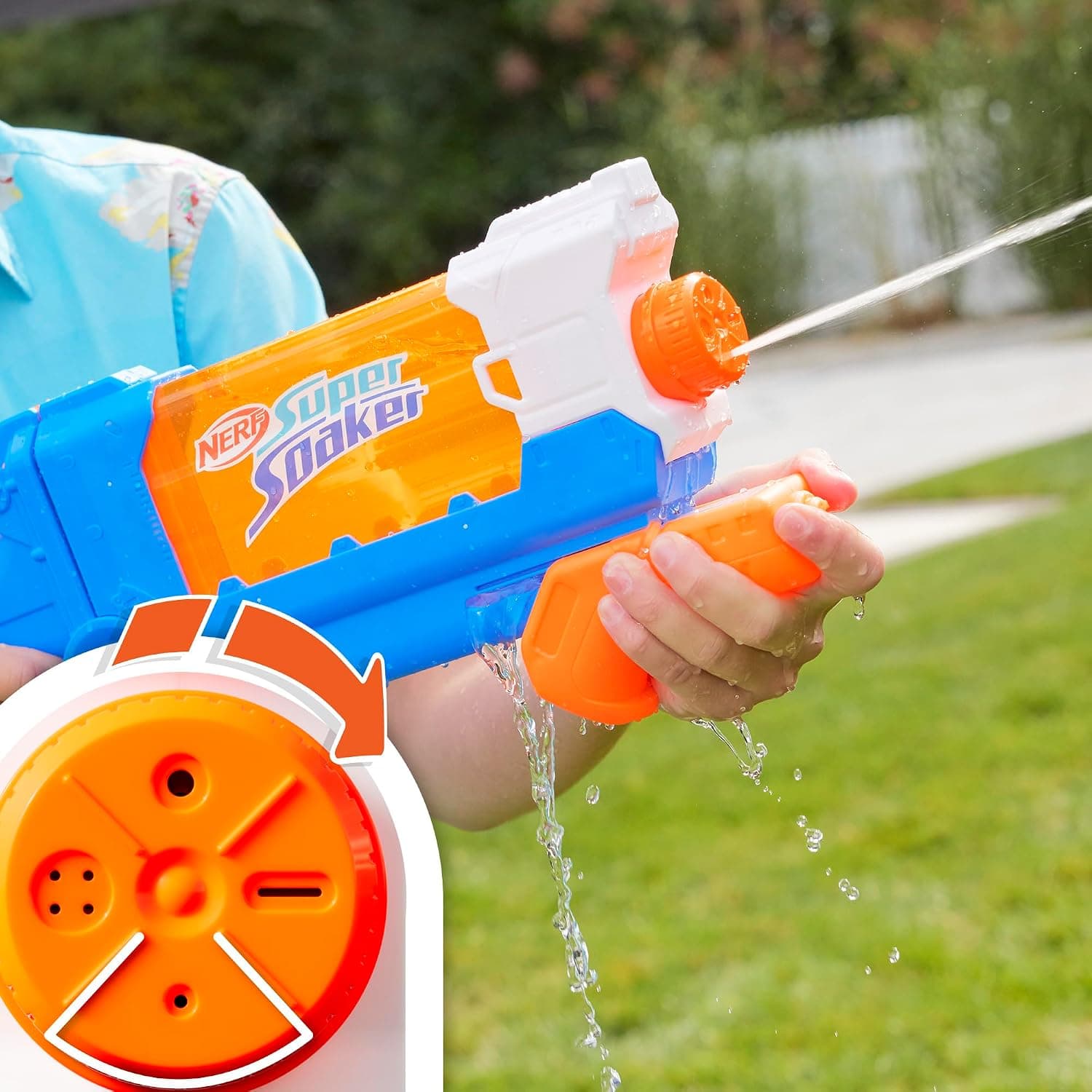 تفنگ آبپاش Nerf با پرکردن چرخشی، ۴ حالت پاشش و مخزن 30 Sıvı Ons تفنگ آبپاش Nerf با پرکردن چرخشی، ۴ حالت پاشش و مخزن 30 Sıvı Ons