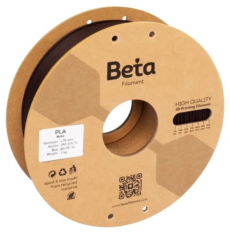 فیلامنت Beta Filament PLA-Matte رنگ شکلاتی فیلامنت Beta Filament PLA-Matte رنگ شکلاتی