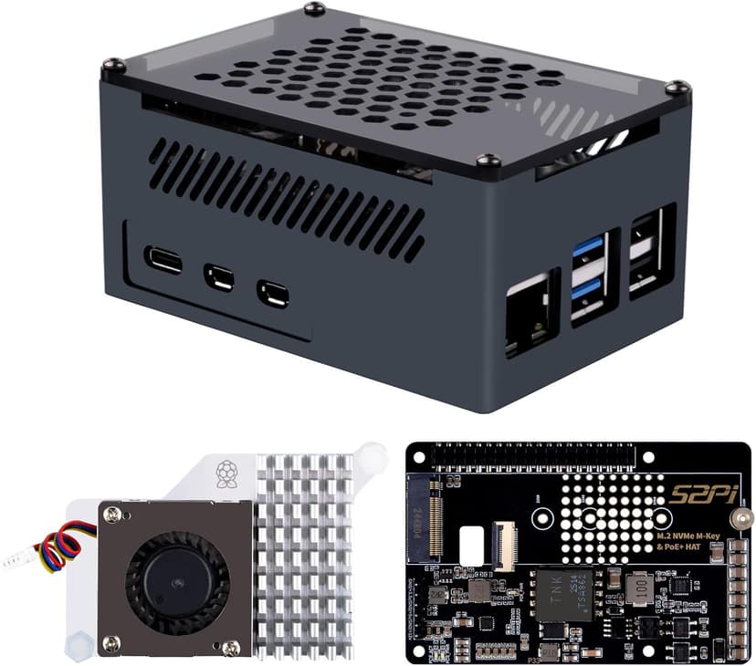 هت PoE+ مدل P33 GeeekPi با M.2 NVMe برای Raspberry Pi 5 هت PoE+ مدل P33 GeeekPi با M.2 NVMe برای Raspberry Pi 5