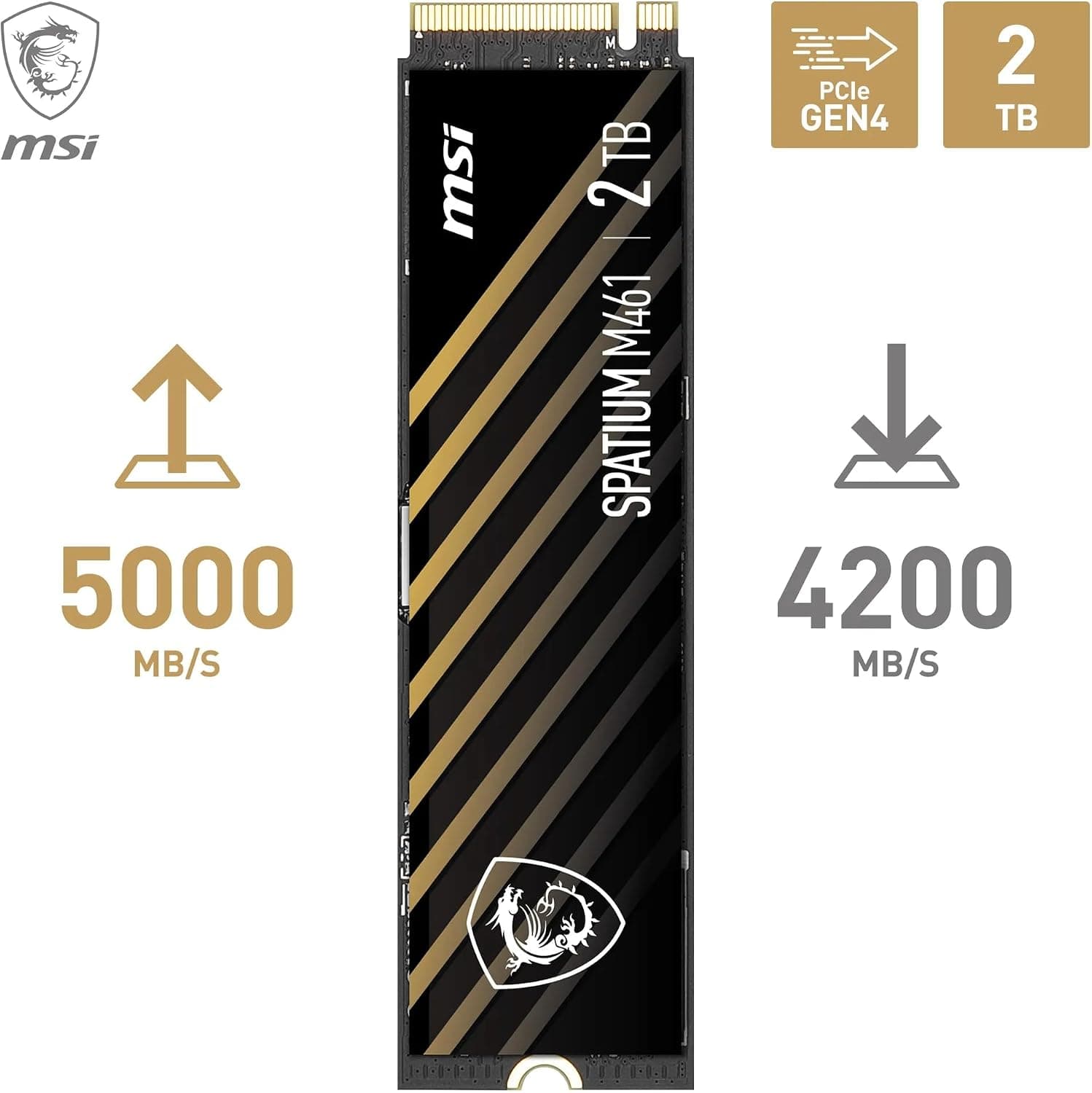 حافظه SSD MSI با رابط M.2 PCIe NVMe ظرفیت 2TB مدل SPATIUM M461 حافظه SSD MSI با رابط M.2 PCIe NVMe ظرفیت 2TB مدل SPATIUM M461