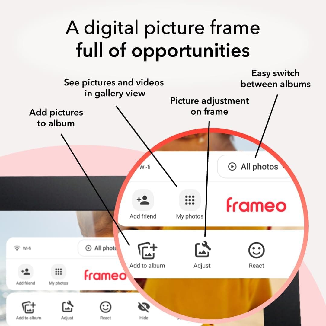 قاب عکس دیجیتال dxmart FRAMEO 10.1 اینچ وایفای لمسی IPS 16 گیگابایت قاب عکس دیجیتال dxmart FRAMEO 10.1 اینچ وایفای لمسی IPS 16 گیگابایت