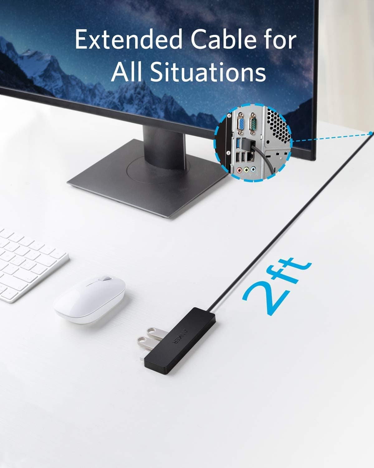 هاب USB چهاردرگاهه Anker مدل 4-in-1 هاب USB چهاردرگاهه Anker مدل 4-in-1