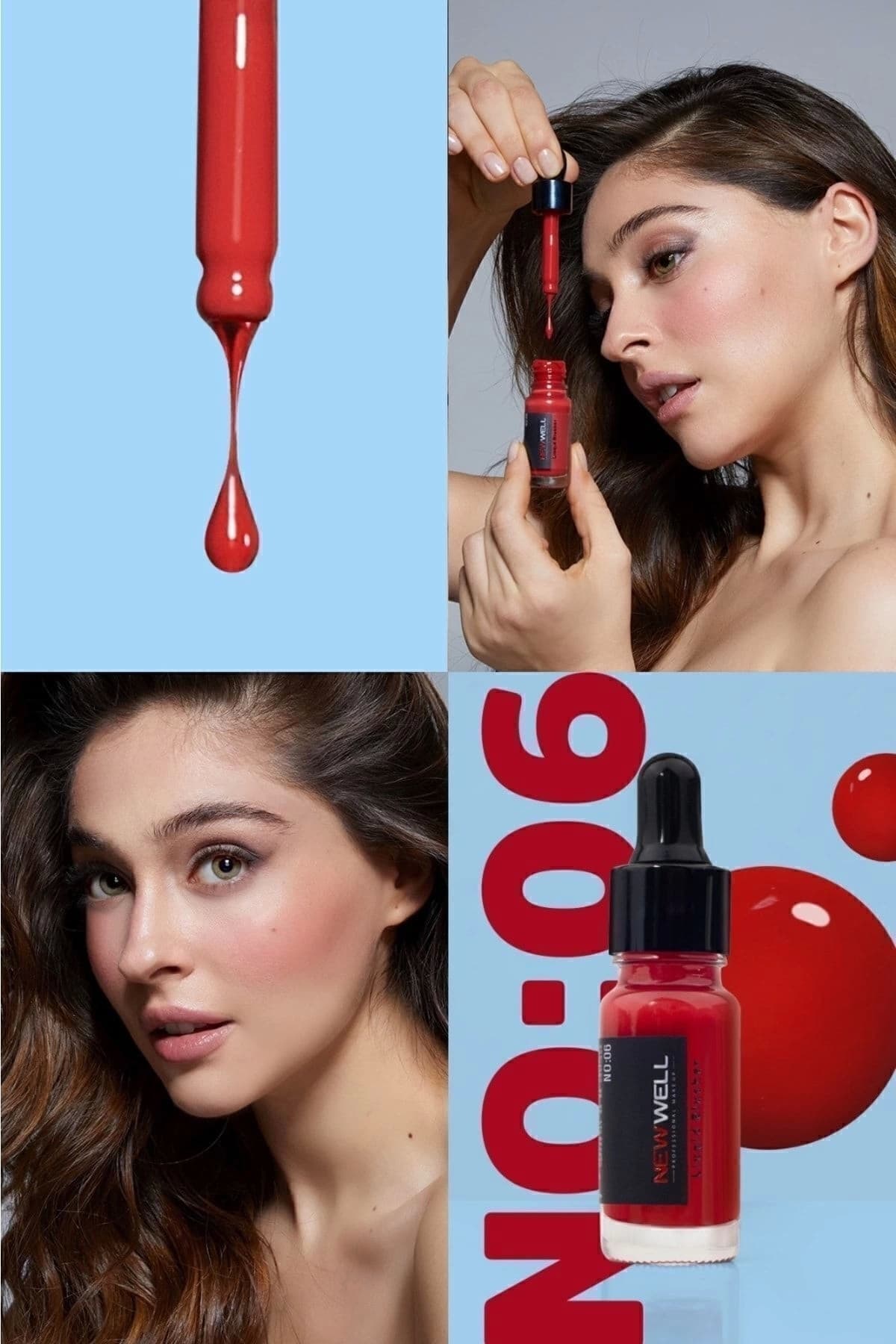رژگونه مایع New Well مات مدل No06 رژگونه مایع New Well مات مدل No06