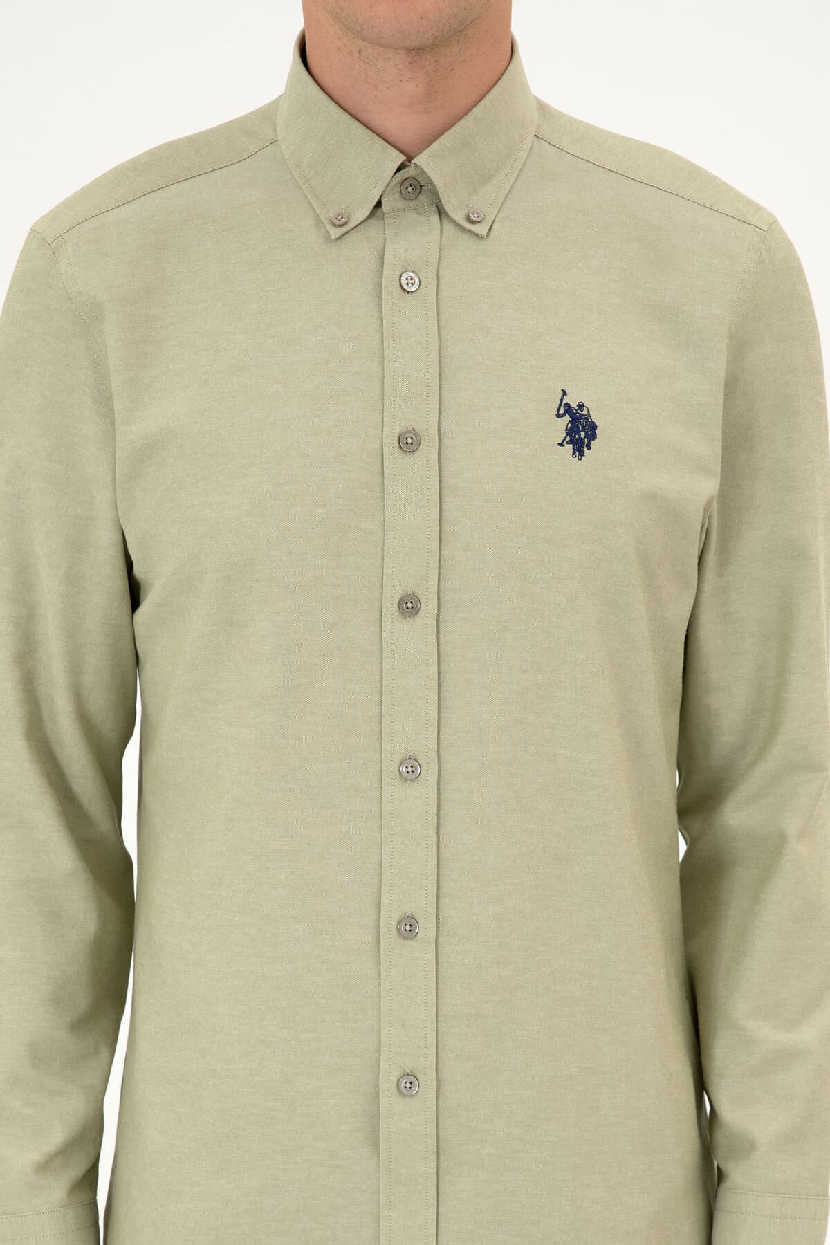 پیراهن مردانه U.S. Polo Assn. آستین بلند خاکی روشن بیسیک مدل 50316723-VR183 پیراهن مردانه U.S. Polo Assn. آستین بلند خاکی روشن بیسیک مدل 50316723-VR183