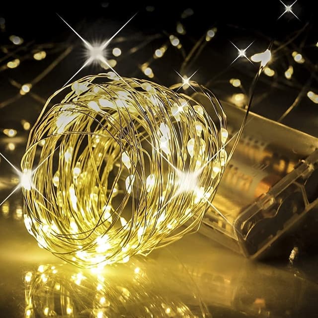 ریسه LED تزئینی باتریخور ROBEVE زرد آفتابی 5 متری ریسه LED تزئینی باتریخور ROBEVE زرد آفتابی 5 متری