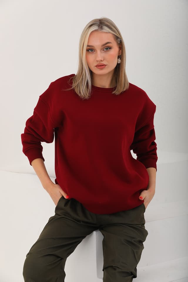 سویشرت یقه گرد اورسایز Batı Styling مدل Ice سویشرت یقه گرد اورسایز Batı Styling مدل Ice