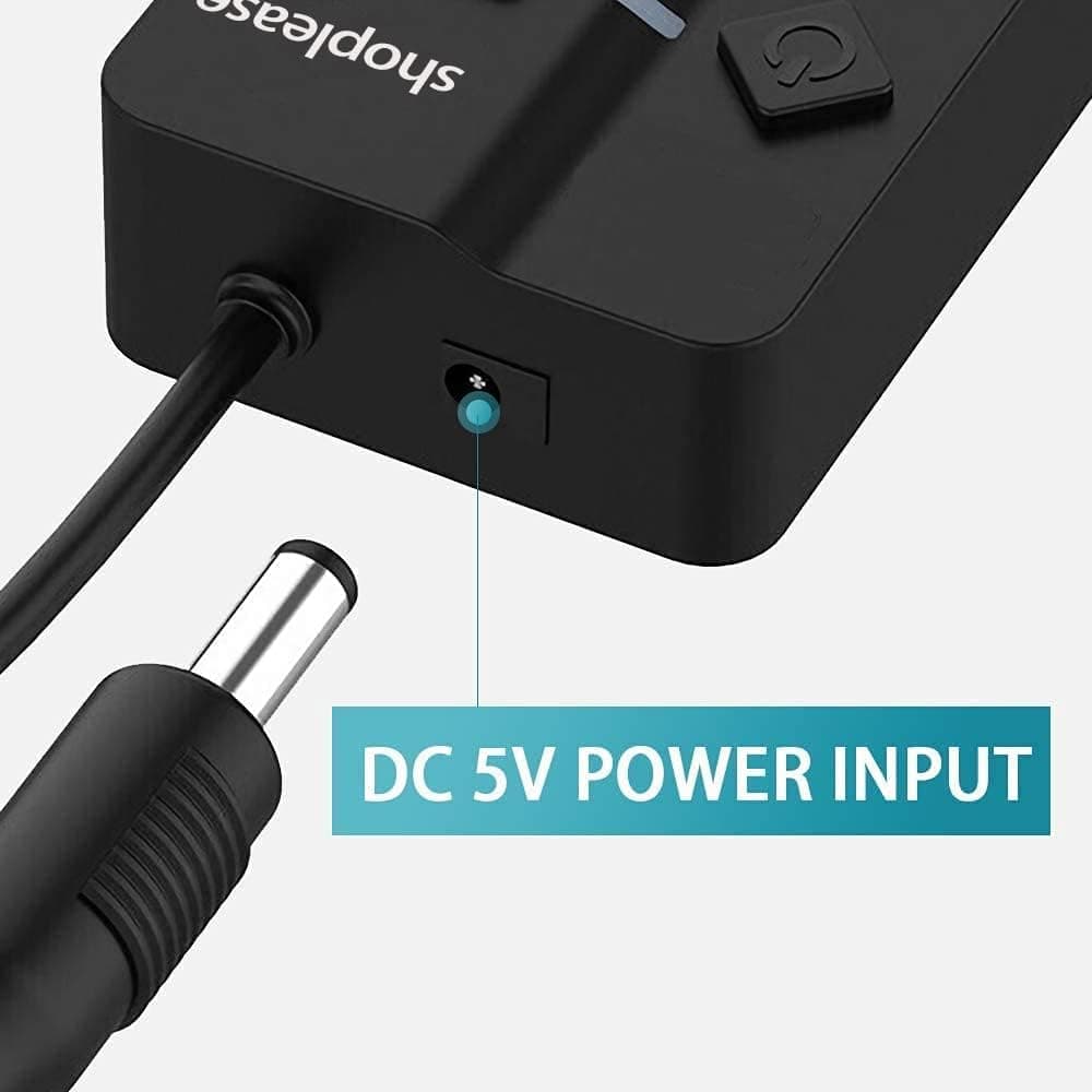 هاب USB 3.0 هفت پورت shoplease با کلید مستقل و چراغ، بدون آداپتور برق هاب USB 3.0 هفت پورت shoplease با کلید مستقل و چراغ، بدون آداپتور برق
