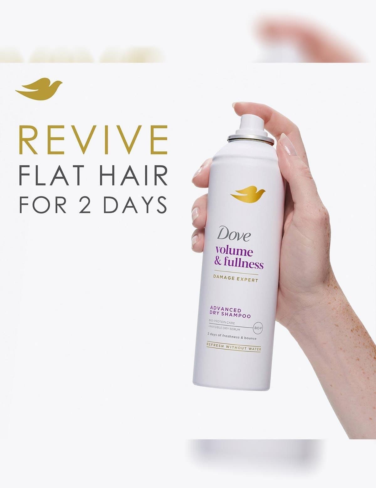 شامپو خشک Dove Damage Expert حجمدهنده و تازهکننده 141GR شامپو خشک Dove Damage Expert حجمدهنده و تازهکننده 141GR